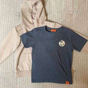 Blue Graphic Kids T-Shirt and Hoodie Set